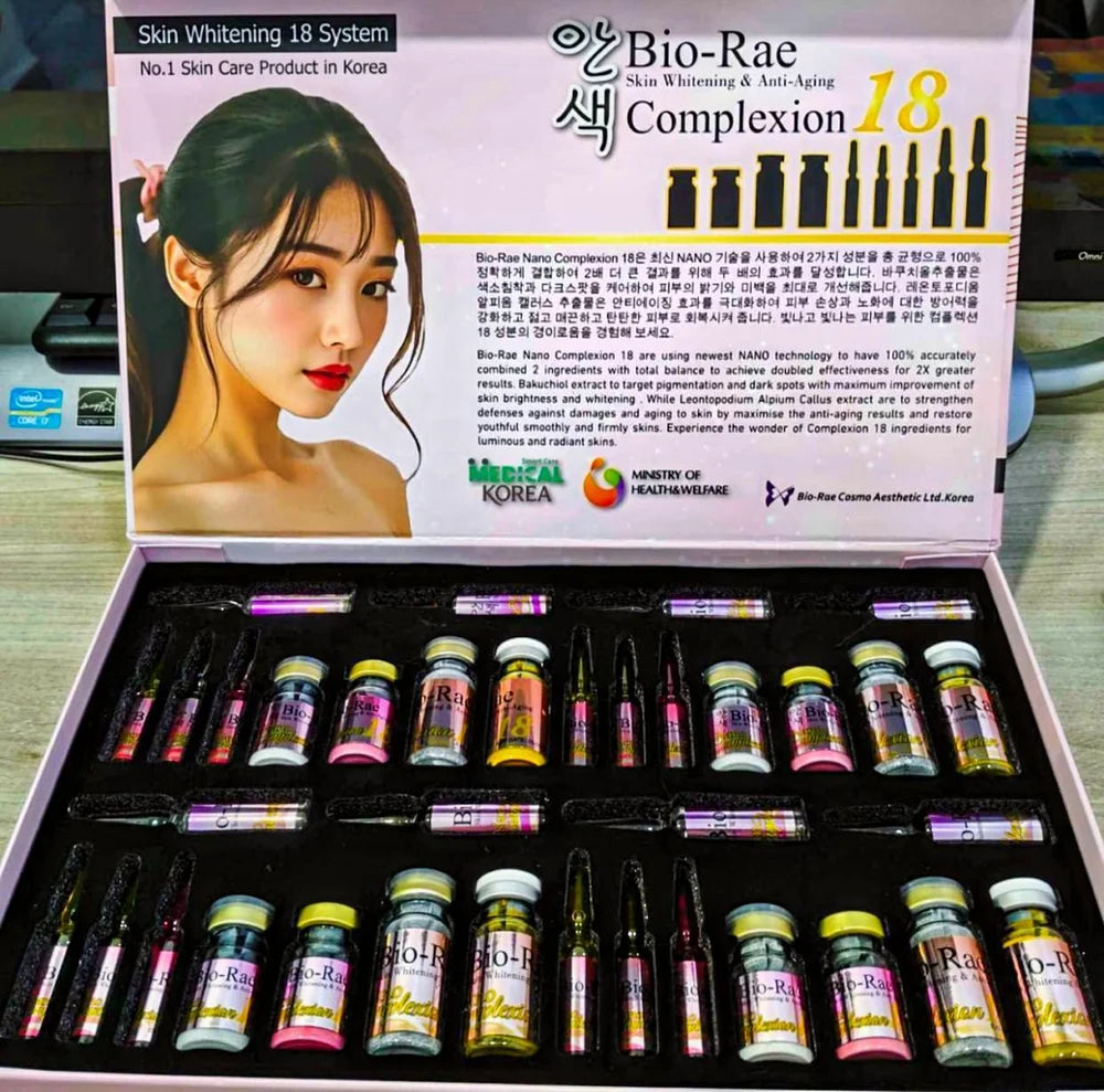 Bio Rae Nano Complexion 18 Skin Whitening Glutathione Injection ...