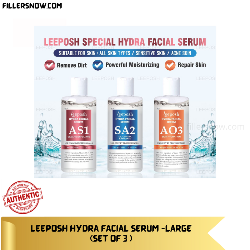 Leeposh Hydra Facial Serum - Large set of 3 (500-400ml)