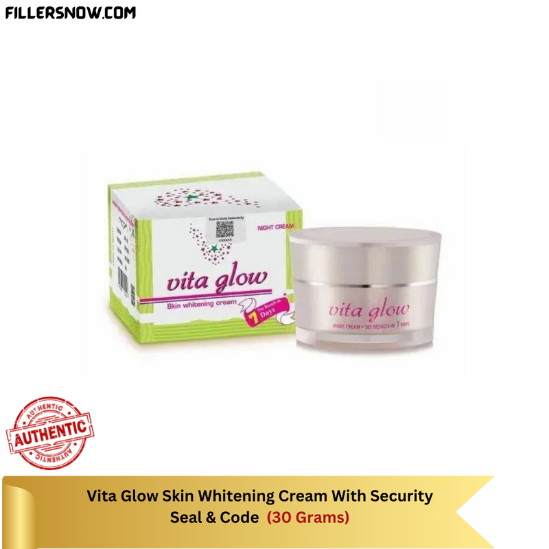 Vita Glow Skin Whitening Cream With Security Seal & Code  30 Grams (ORIGINAL)